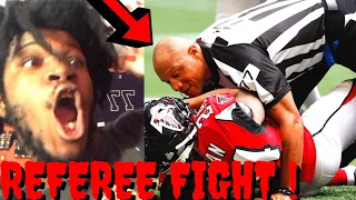 FALCONS VS RAMS REACTION NFL WEEK 7 HIGHLIGHTS - FIGHT BETWEEN REF AND FREEMAN !