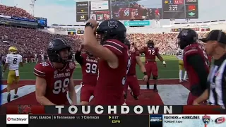 South Carolina punter throws TD pass to the long snapper vs Notre Dame