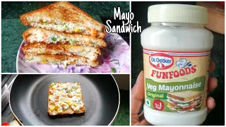 Dr.Oetker funfoods Veg Mayonnaise sandwich recipe in hindi l myo sandwich l veg mayo sandwich l