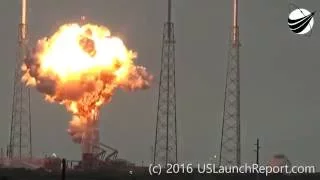 Взрыв ракеты Falcon 9 Илона Маска 1 сентября 2016г.