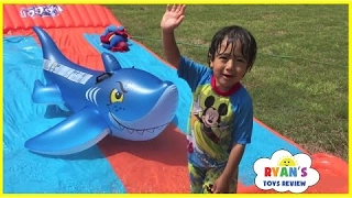 Water Slide for Kids Compilation! Inflatable water toys Kids playtime in the Pool Disney Cars