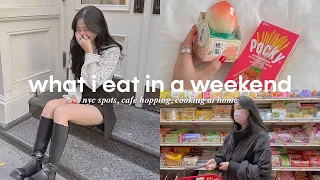 what i eat in a weekend🍣 (fave nyc spots + simple and easy meals)