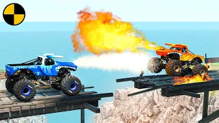 Ice vs Fire Monster Jam 😱 BeamNG.Drive