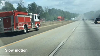 U-Haul fire slows traffic on Interstate 75 South