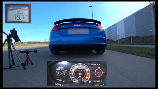 Audi TT RS Schallpegelmessungen Nahfeldmessung