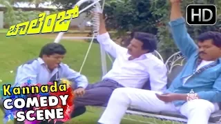 Tiger Prabhakar, Ashok & Tennis Krishna - Comedy Scenes  | Challenge - Kannada Movie | Scene 03