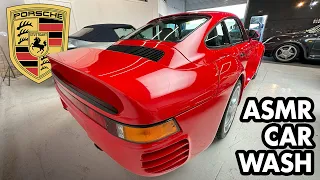 Porsche 959 Dry Ice Cleaning | ASMR CAR WASH & Interior Detailing