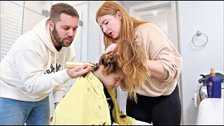 SHAVING my 12 year old daughter’s hair.