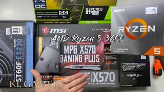 AMD Ryzen 5 3600 msi mpg X570 GAMING PLUS SAMSUNG 860 QVO GTX 1660 SUPER Gaming PC Build