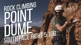 Rock Climbing at Point Dume with a Australian rappel feature