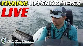 2 Hours of Live Post-Spawn Offshore Bass Fishing | Side Imaging, Down Imaging, Livescope, Mapping