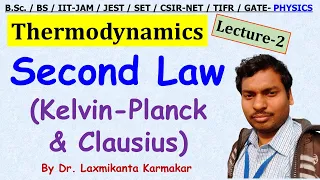 Lec2= Thermodynamics (Second Law, Kelvin-Plank and Clasius Statement) by LK Sir