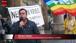 Protest in Münster gegen das 100-Mrd.-Aufrüstungsprogramm - Rede: Ekrem Atalan (DKGZ Münster e.V.)