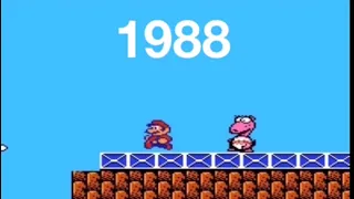 Evolution of Super Mario vs Birdo 1988 to 2022