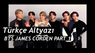 TÜRKÇE ALTYAZI-BTS-On The Late Late Show with James Corden( PART 1 )