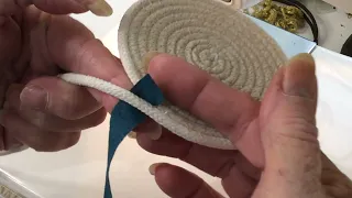 How to make coasters with rope and fabric