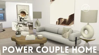 POWER COUPLE HOME || Sims 4 || CC SPEED BUILD + CC List