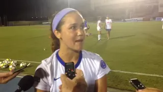 Mayra Pelayo speaks after Florida's win against Ole Miss