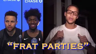 📺 Stephen Curry was “searching for frat parties at Davidson” when he was 19; Wiseman (19) chuckles