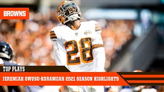 Jeremiah Owusu-Koramoah highlights from the 2021 NFL season