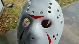 Painting my Friday the 13th part 3 Neca Jason Hockey Mask