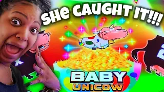 She Caught The Baby Unicow And Won Huge On This Slot!!