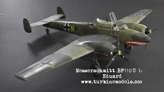 Messerschmitt BF110 Eduard 1/48. Battle of Britain. Building and painting