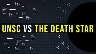 Could the UNSC HOME FLEET destroy the DEATH STAR? | Halo vs Star Wars