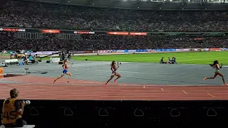 The Women 4x400m Relay finish in Budapest 2023