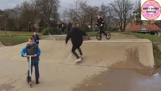 SCOOTER KIDS GETTING OWNED IN SKATE PARKS #16 - Wear a Helmet Edition