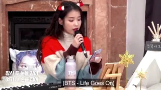 IU sang BTS Life Goes On💜| IU sang Jungkook's part