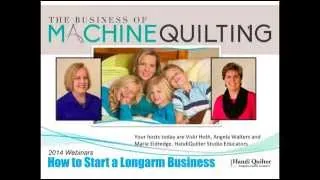 Handi Quilter Presents: How to start a longarm business, with Angela Walters