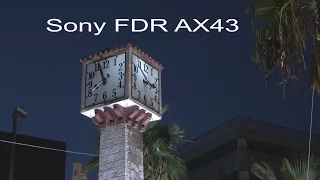 Sony FDR AX43, night & low light 4k video test - Pireas Greece