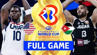 USA vs Jordan | Full Basketball Game | FIBA Basketball World Cup 2023