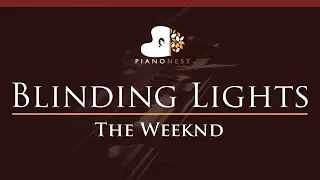 The Weeknd - Blinding Lights - HIGHER Key (Piano Karaoke Instrumental)