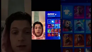 Tom Holland reacts to spider-man meet tony stark in fortnite tiktok