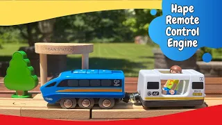 Trains for Kids: Hape Remote Control Engine I Toy Train Learning Video for Children and Toddlers.