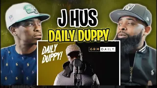 AMERICAN RAPPER REACTS TO -J Hus - Daily Duppy | GRM Daily