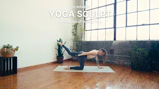30 Minute Yoga Sculpt | challenging vinyasa w/ weights