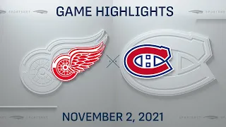 NHL Highlights | Red Wings vs. Canadiens - Nov. 2, 2021