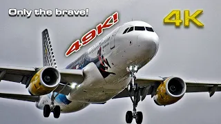 Only the Brave! Airbus A320 Vueling Crosswind landing (Gloria Storm) Valencia [EC-MYC]