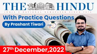 27th December 2022 | The Hindu Newspaper Analysis by Prashant Tiwari | UPSC Current Affairs 2022