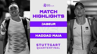 Ons Jabeur vs. Beatriz Haddad Maia | 2023 Stuttgart Quarterfinal | WTA Match Highlights