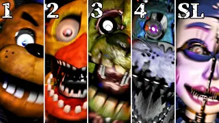 FNAF 1, 2, 3, 4, SL Re-Animated Jumpscares in UCN Mods