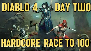 Diablo 4 HARDCORE - Race to 100 - Solo Only Day 2