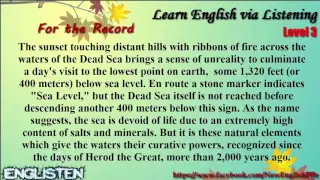 Learn English via Listening Level 3 Unit 65 For the Record