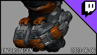 3D Character Sculpting - Marco Plouffe's Twitch Stream of 2023-06-06 - Finger Design