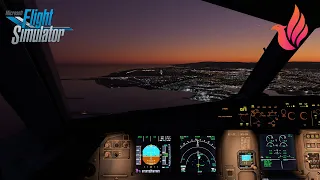 MSFS 2020 - FENIX A320 | INSANE GRAPHICS! Sunset landing in Barcelona