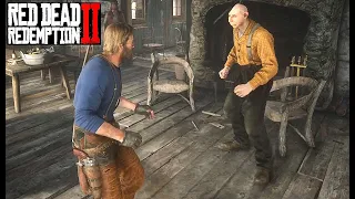 Red Dead Redemption 2  МУЖИК ПОПАЛ В КАПКАН И ДРАКА В БАРЕ