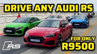 Audi Driving Experience for R9500 - Drive any RS model around Kyalami Race Track!